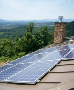 Custom home solar installation